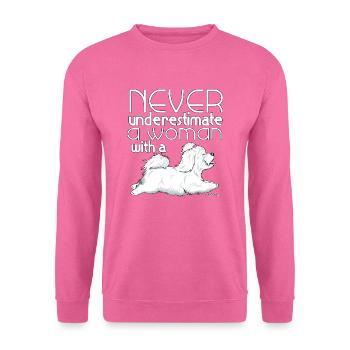 Coton De Tuléar Femme2 - Sweat-shirt Unisexe - rose - Devant