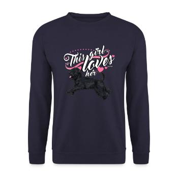 Bouvier Girl - Unisex Sweatshirt - navy - Front - Alina (178cm) & Michal (187cm)