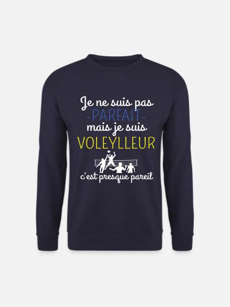 T shirt volley ball humour volley ball cadeau - Sweat-shirt Unisexe - marine