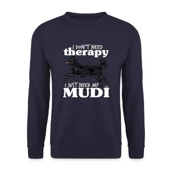 muditherapy6 - Unisex sweater - marineblå - Foran - Alina (178cm) & Michal (187cm)