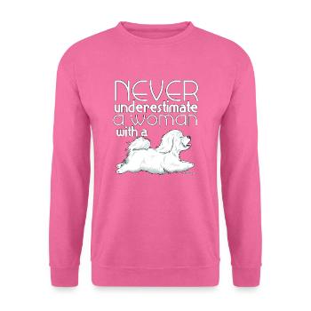 Coton De Tuléar Femme - Sweat-shirt Unisexe - rose - Devant