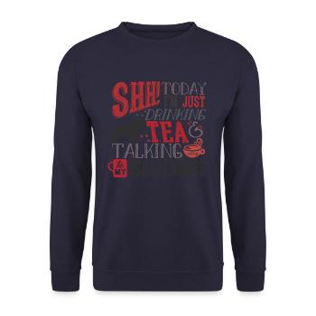 SHH Schapendoes 5 - Unisex Pullover - Navy - Vorne - Alina (178cm) & Michal (187cm)