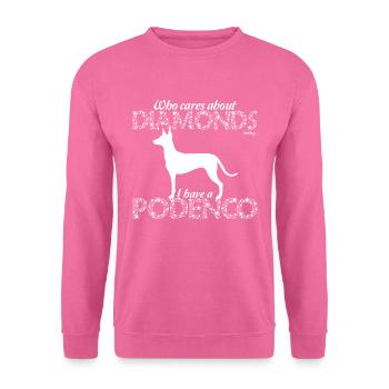 Podenco Diamanten - Unisex Pullover - Pink - Vorne