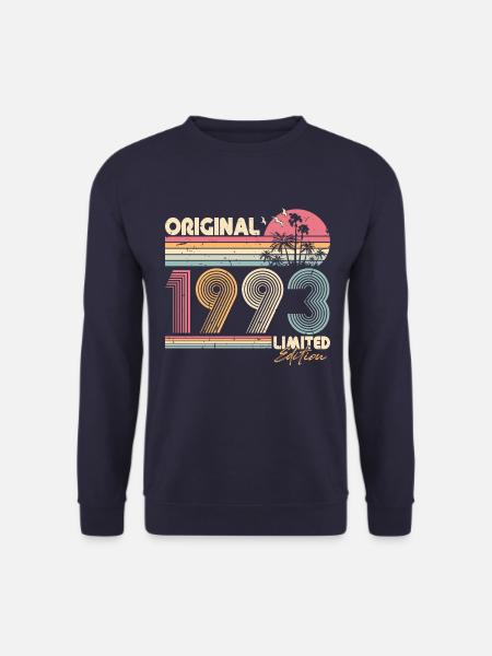 1993 Jahrgang Geburtstag Vintage Retro Geschenk - Unisex Pullover - Navy