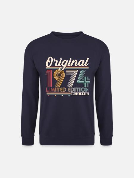 1974 Jahrgang Vintage Retro Geburtstag Geschenk - Unisex Pullover - Navy