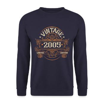 Millésime 2005 Anniversaire Dictons - Sweat-shirt Unisexe - marine - Devant - Alina (178cm) & Michal (187cm)