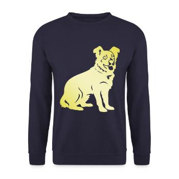 Corgi Dog Silhouette - Unisex Sweatshirt - navy - Front - Alina (178cm) & Michal (187cm)