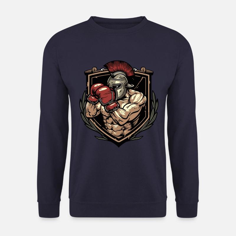 Spartan Boxer MMA Logo - Unisex Sweatshirt - navy