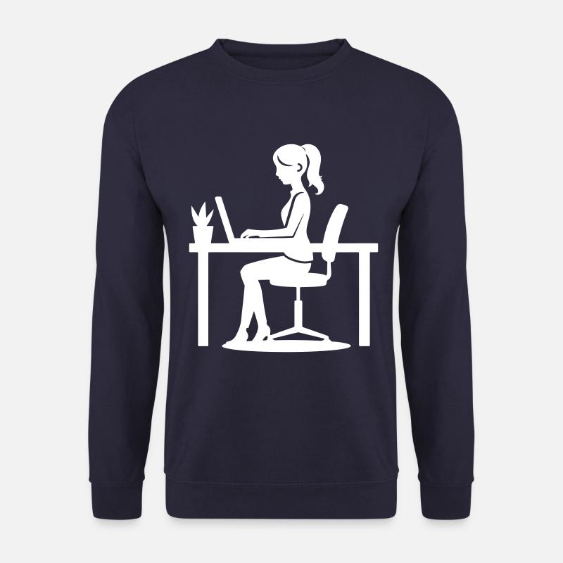 Arbeiter Frau Computer Job - Unisex Pullover - Navy