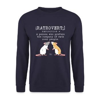 Ratrovert VI - Unisex Sweatshirt - navy - Front - Alina (178cm) & Michal (187cm)