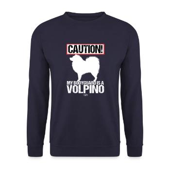 volpinobodyguard - Unisex sweater - marineblå - Foran - Alina (178cm) & Michal (187cm)