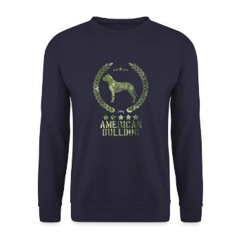 americanbulldogarmy - Unisex Sweatshirt - navy - Front - Alina (178cm) & Michal (187cm)