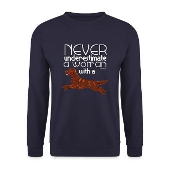 Flattie Underestimate - Sweat-shirt Unisexe - marine - Devant - Alina (178cm) & Michal (187cm)