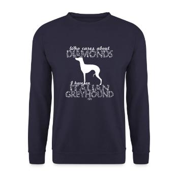 italiandiamonds - Sweat-shirt Unisexe - marine - Devant - Alina (178cm) & Michal (187cm)