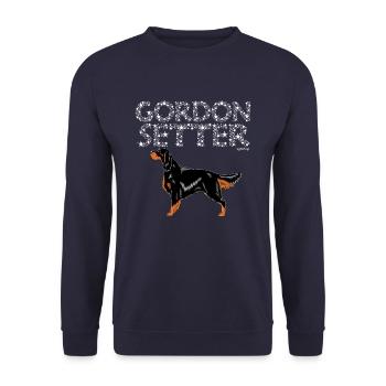 Gordon Setter Bling - Unisex Sweatshirt - navy - Front - Alina (178cm) & Michal (187cm)