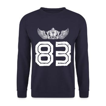 83 Couronne numérique - Sweat-shirt Unisexe - marine - Devant - Alina (178cm) & Michal (187cm)