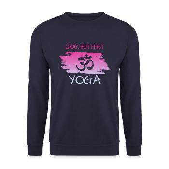 Yoga - Unisex Pullover - Navy - Vorne - Alina (178cm) & Michal (187cm)