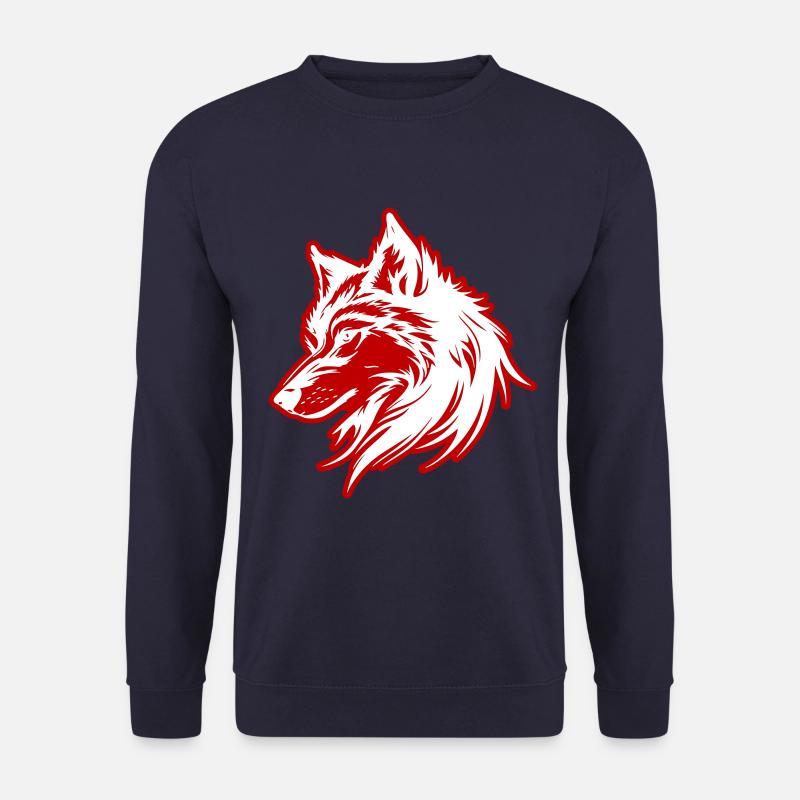 Wolf Silhouette - Unisex Pullover - Navy