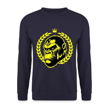 Tête de gorille - Sweat-shirt Unisexe - marine - Devant - Alina (178cm) & Michal (187cm)