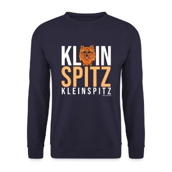kleinspitz - Unisex Sweatshirt - navy - Front - Alina (178cm) & Michal (187cm)