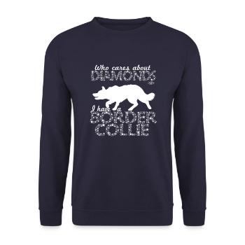 bordercolliediamonds2 - Sweat-shirt Unisexe - marine - Devant - Alina (178cm) & Michal (187cm)