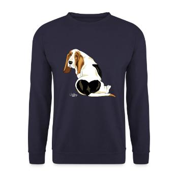 bassuistuva2 - Sweat-shirt Unisexe - marine - Devant - Alina (178cm) & Michal (187cm)
