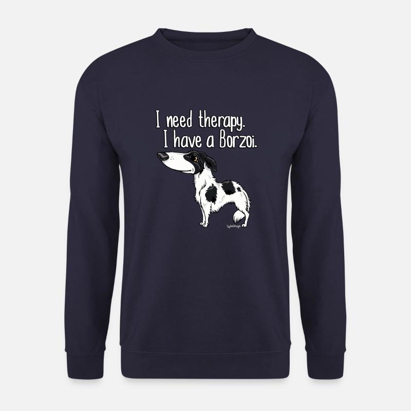 borzoitherapy16 - Unisex Sweatshirt - navy