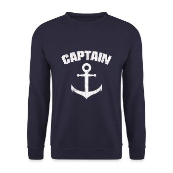KAPITÄN ANKER ANKER KAPITÄN SEEMANN BOOT ANWESEND - Unisex Pullover - Navy - Vorne - Alina (178cm) & Michal (187cm)