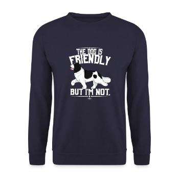 lansufriendly2 - Unisex Pullover - Navy - Vorne - Alina (178cm) & Michal (187cm)