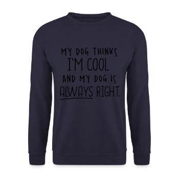 Hund cool - Unisex Pullover - Navy - Vorne - Alina (178cm) & Michal (187cm)