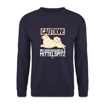 mittelguard4 - Unisex Sweatshirt - navy - Front - Alina (178cm) & Michal (187cm)