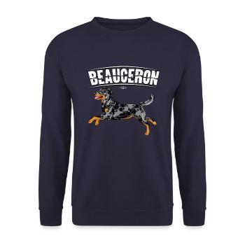 beauceron - Unisex Pullover - Navy - Vorne - Alina (178cm) & Michal (187cm)