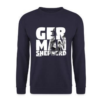 NASSU GSD Mono - Unisex Pullover - Navy - Vorne - Alina (178cm) & Michal (187cm)