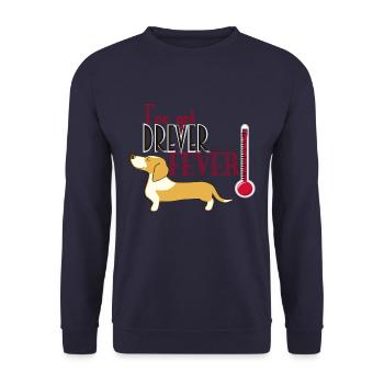 Drever Fieber leicht - Unisex Pullover - Navy - Vorne - Alina (178cm) & Michal (187cm)