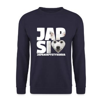 Spitz Japonais NASSU I - Sweat-shirt Unisexe - marine - Devant - Alina (178cm) & Michal (187cm)