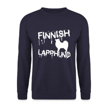 Drip Lapphund - Unisex Sweatshirt - navy - Front - Alina (178cm) & Michal (187cm)