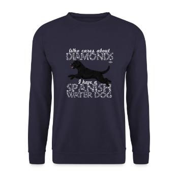 perrodiamonds10 - Unisex Pullover - Navy - Vorne - Alina (178cm) & Michal (187cm)