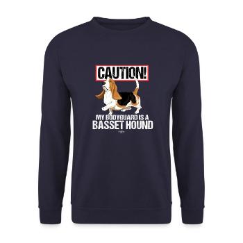 bassethoundbodyguard2 - Sweat-shirt Unisexe - marine - Devant - Alina (178cm) & Michal (187cm)