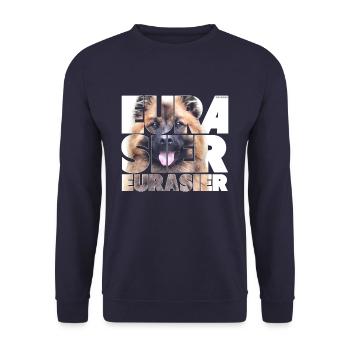 Eurasier I - Unisex Sweatshirt - navy - Front - Alina (178cm) & Michal (187cm)