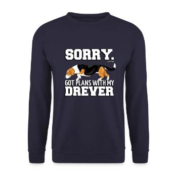 dreverplans - Unisex Sweatshirt - navy - Front - Alina (178cm) & Michal (187cm)