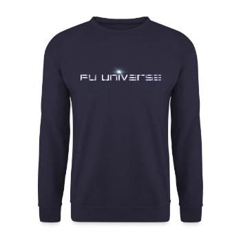 FU Universe / Bad Luck / Fuck / Bad Mood / Mood - Unisex Sweatshirt - navy - Front - Alina (178cm) & Michal (187cm)