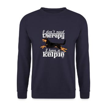 kelpiethérapie3 - Sweat-shirt Unisexe - marine - Devant - Alina (178cm) & Michal (187cm)
