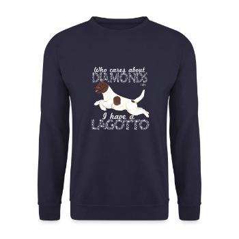 lagottodiamonds4 - Sweat-shirt Unisexe - marine - Devant - Alina (178cm) & Michal (187cm)