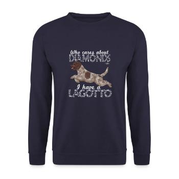 lagottodiamonds - Sweat-shirt Unisexe - marine - Devant - Alina (178cm) & Michal (187cm)