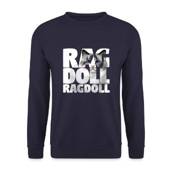Ragdoll III - Unisex Sweatshirt - navy - Front - Alina (178cm) & Michal (187cm)