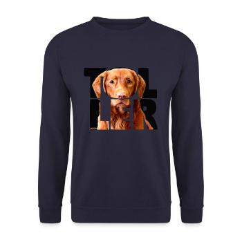 Toller NASSU III - Sweat-shirt Unisexe - marine - Devant - Alina (178cm) & Michal (187cm)