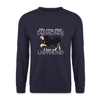 lapphunddiamond - Unisex Pullover - Navy - Vorne - Alina (178cm) & Michal (187cm)