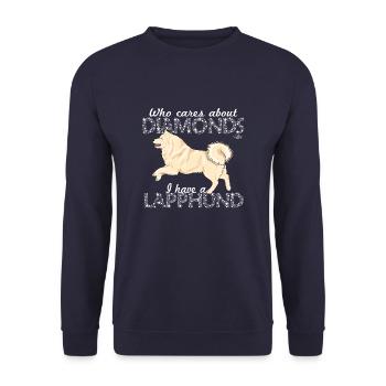 lapphunddiamond3 - Unisex Pullover - Navy - Vorne - Alina (178cm) & Michal (187cm)