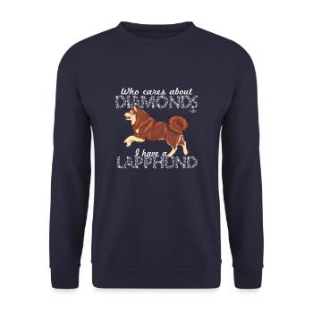 lapphunddiamond4 - Unisex Pullover - Navy - Vorne - Alina (178cm) & Michal (187cm)