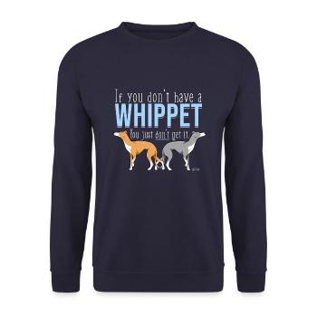 Whippet Get it III - Unisex Sweatshirt - navy - Front - Alina (178cm) & Michal (187cm)